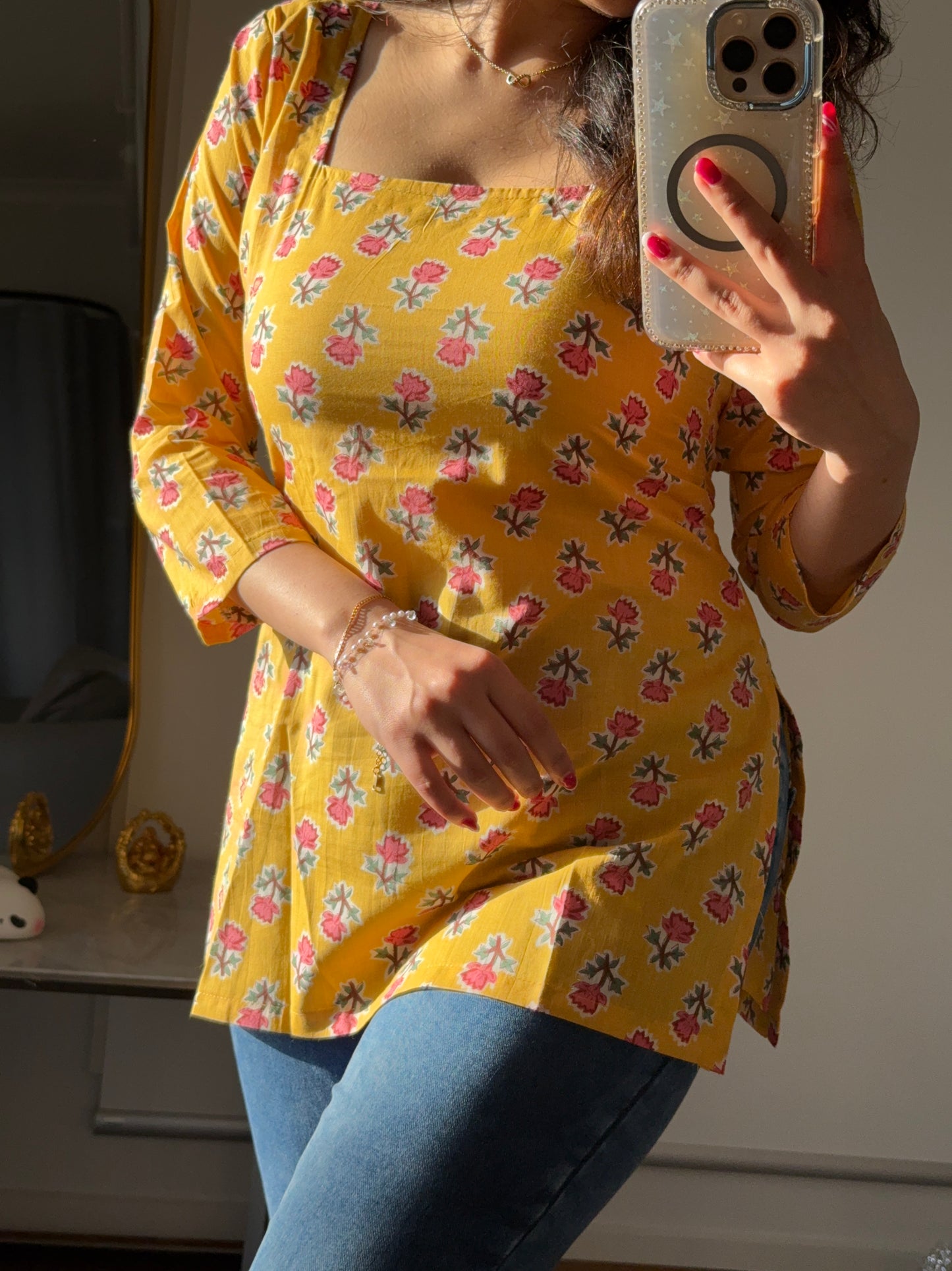 Floral Short Kurti