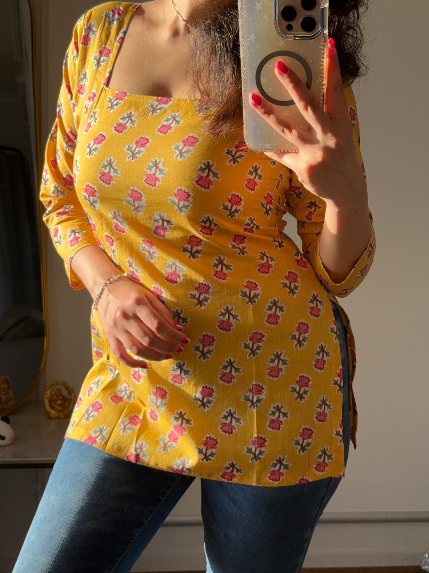 Floral Short Kurti