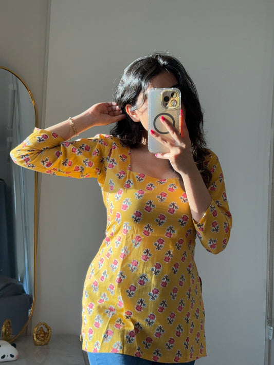 Floral Short Kurti
